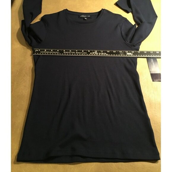 𝅺jones NEW YORK Stretch Pullover Crew Neck Top, NAVY BLUE, NWT, Size L - Picture 4 of 7